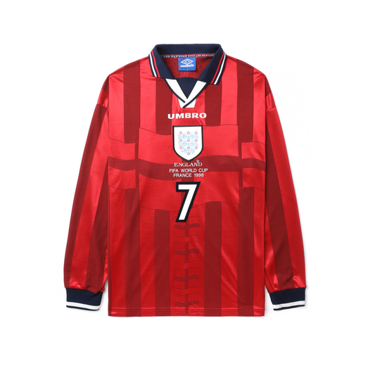 England 1998 Away Retro Jersey - Beckham #7
