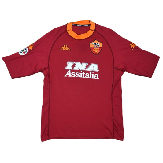 AS Roma 2000-01 Home Retro Jersey - Batistuta #18
