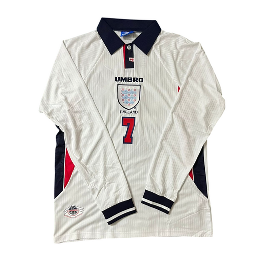 England 1998 Home Retro Jersey - Beckham #7