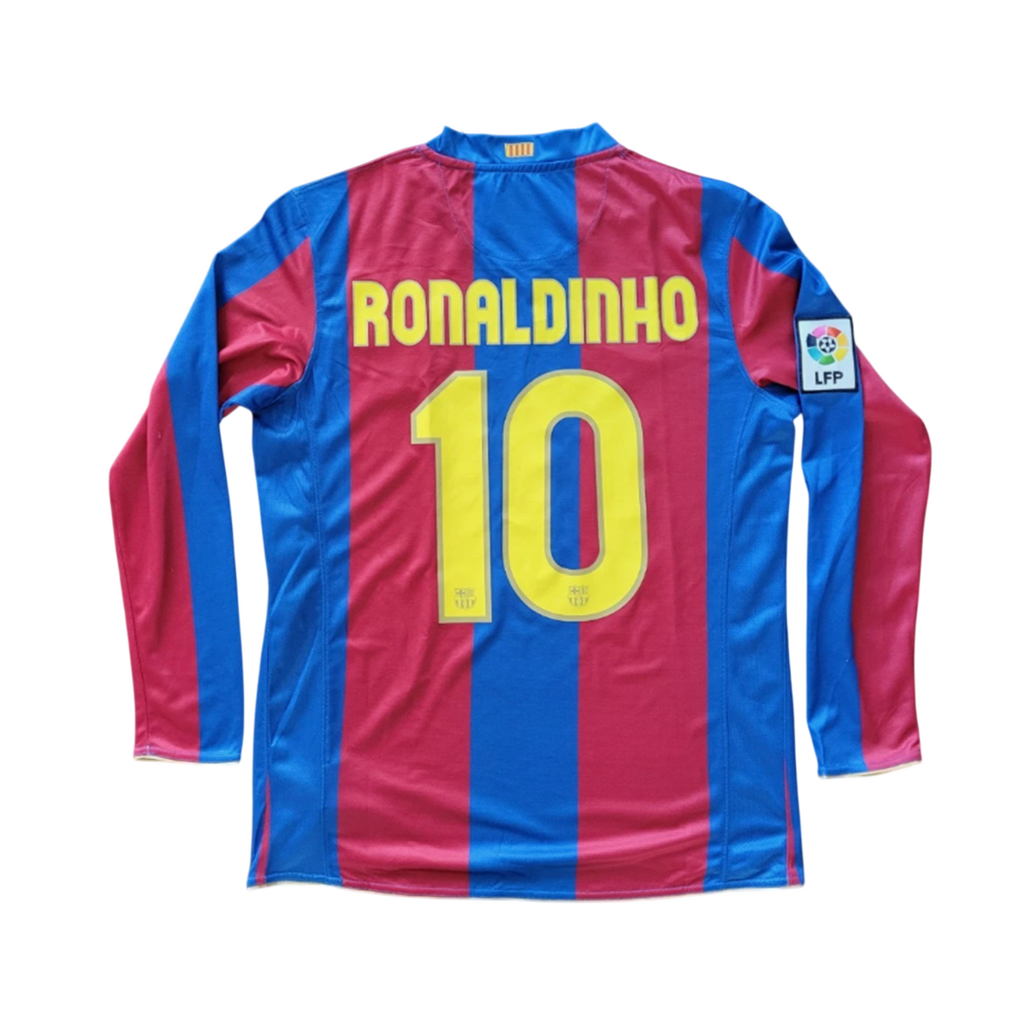 FC Barcelona 2007-08 Home Retro Jersey - Ronaldinho #10