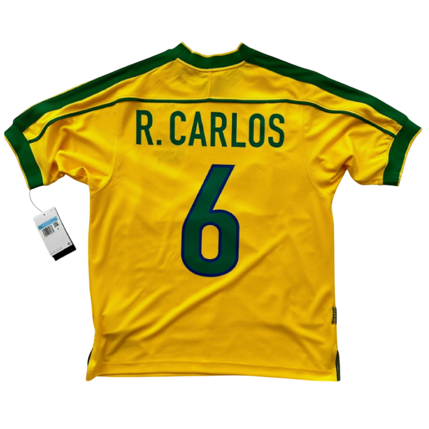 Brazil 1998 Home Retro Jersey - R.Carlos #6