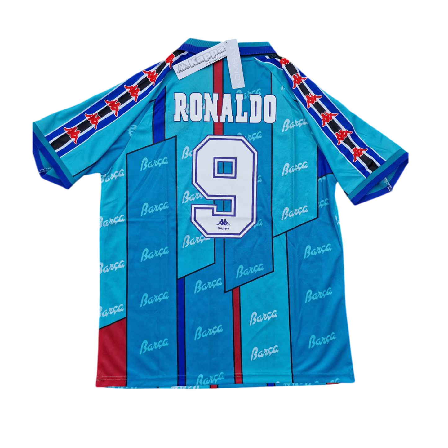 FC Barcelona 1995-97 Away Retro Jersey - Ronaldo #9
