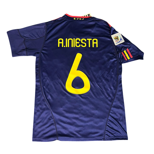 Spain 2010 Home Retro Jersey - A.Inesta #6