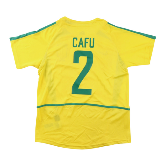 Brazil 2002 Home Retro Jersey - Cafu #2