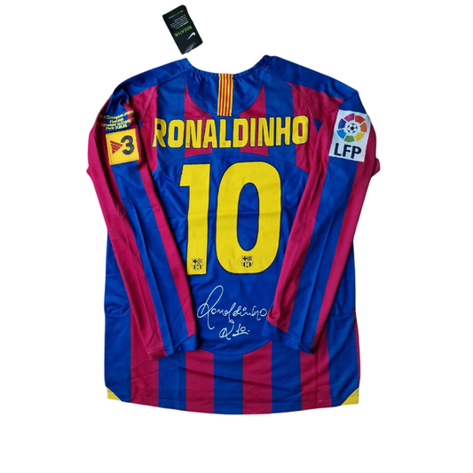 FC Barcelona 2005-06 Home Retro Jersey - Ronaldinho #10