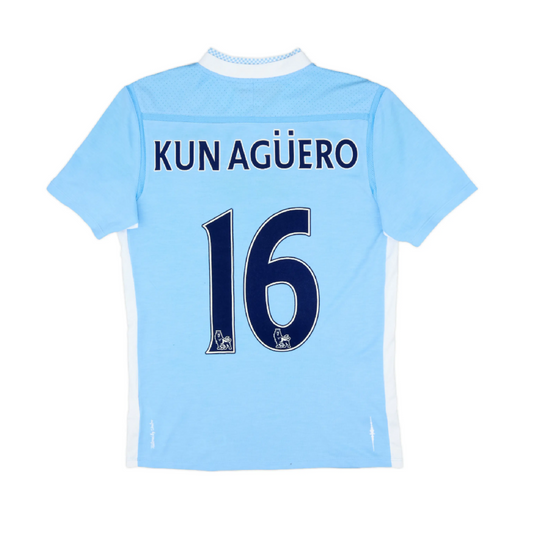 Manchester City 2011-12 Home Retro Jersey - Kun Agüero #16