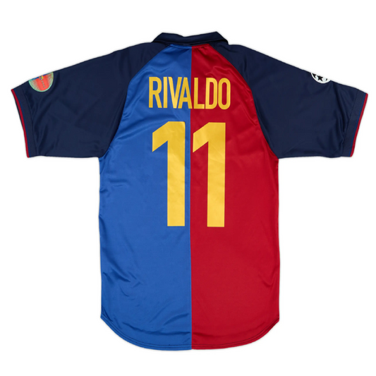 FC Barcelona 1999-2000 Home Retro Jersey - Rivaldo #11