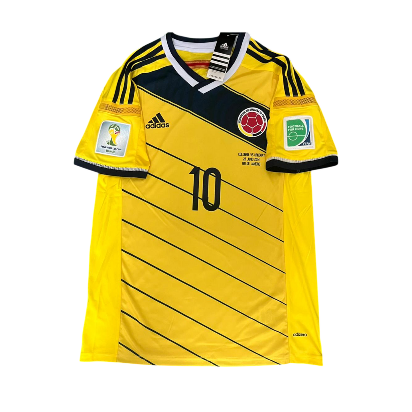 Colombia 2014 Home Retro Jersey - James #10