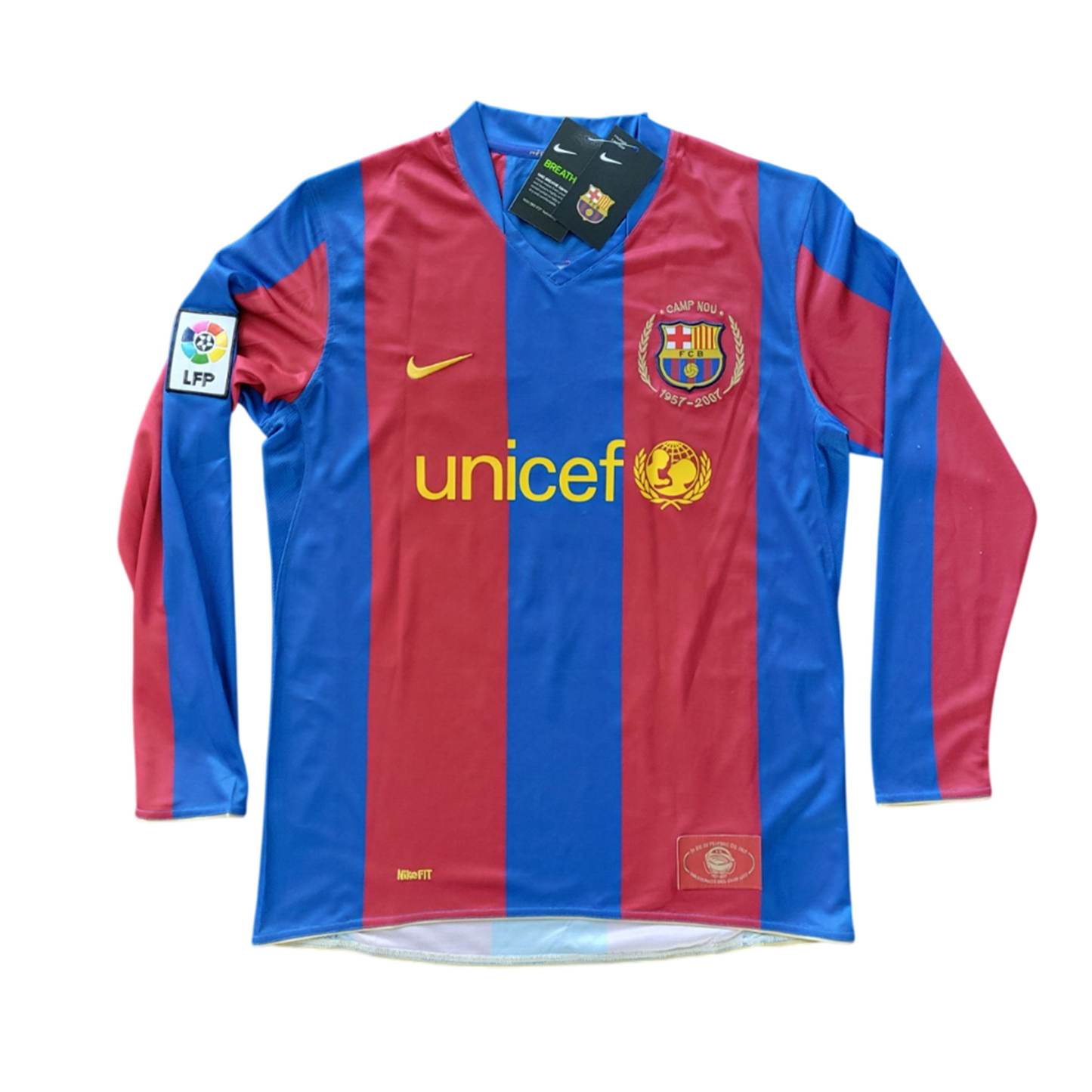 FC Barcelona 2007-08 Home Retro Jersey - Ronaldinho #10