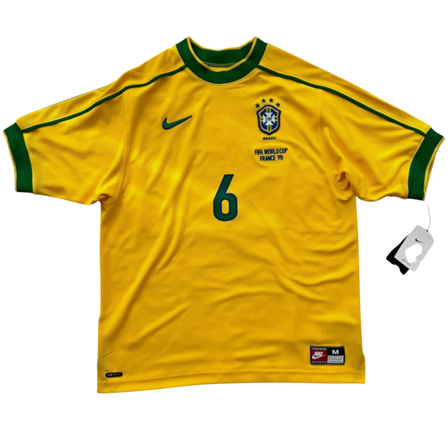 Brazil 1998 Home Retro Jersey - R.Carlos #6