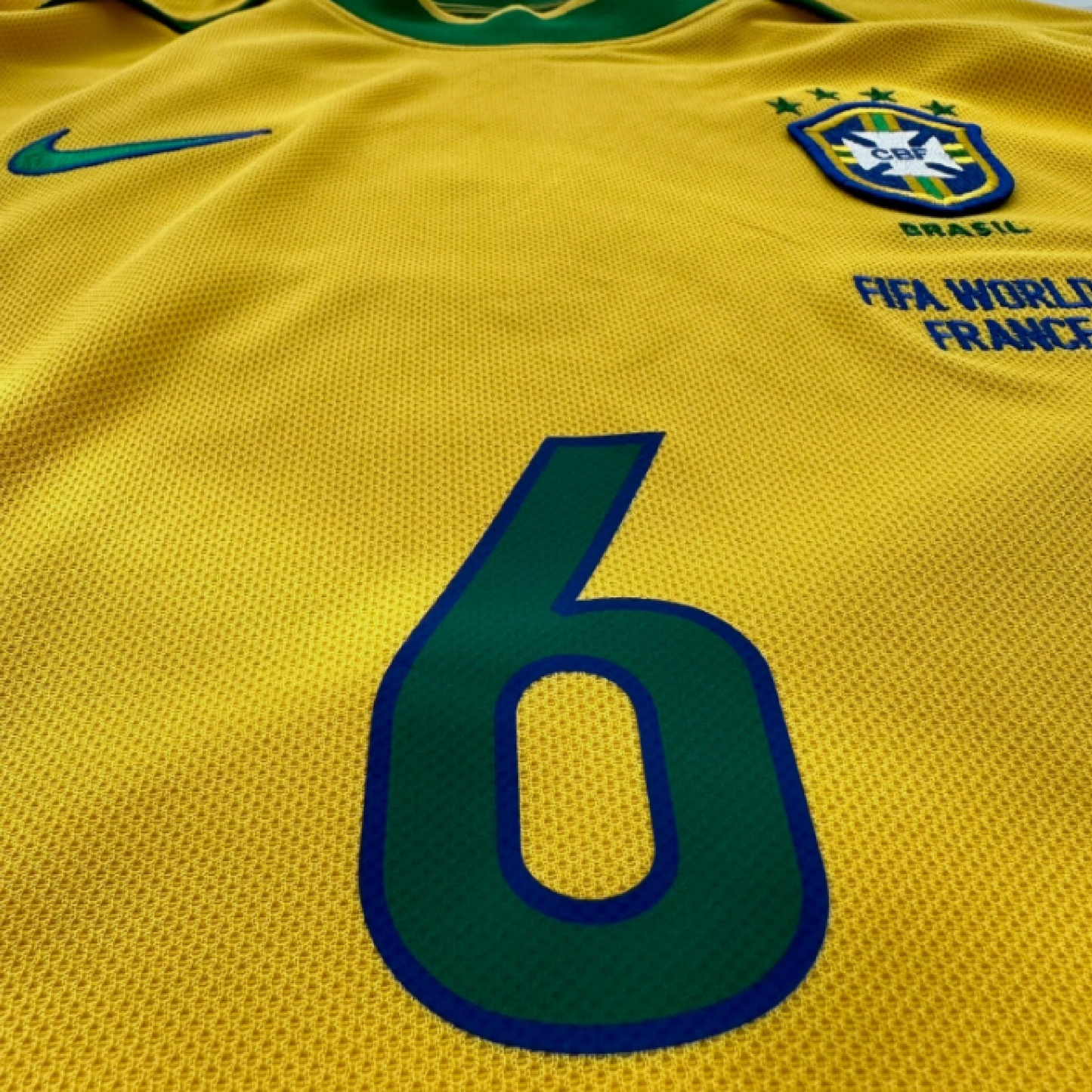 Brazil 1998 Home Retro Jersey - R.Carlos #6